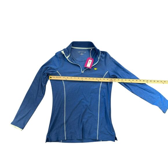 NWT 2025 Masters Magnolia Lane Tech Golf Augusta 1/2 Zip Pullover Blue Size S - Picture 5 of 8